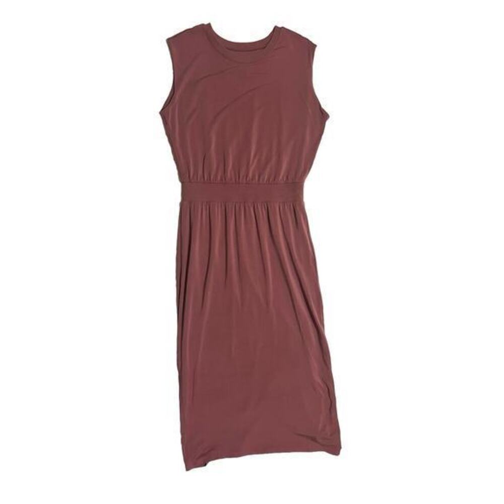 Athleta Santorini Cinch Dress Size Small Mauve Dusty Rose Pink Sleeveless Lined - Picture 1 of 14
